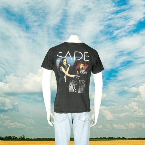 Y2K Vintage Sade 2011 Tour John Legend Vintage Rap T Shirt Tee M - Picture 3 of 5